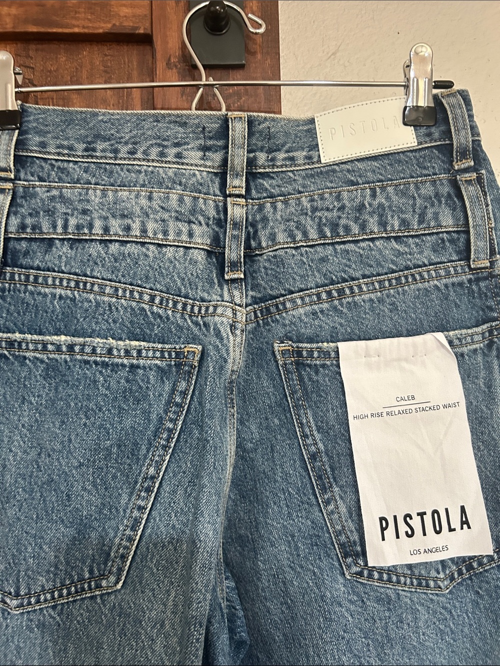 pistola Wide Leg High-Rise Jeans in Medium Blue Wash - Picture 10 of 16